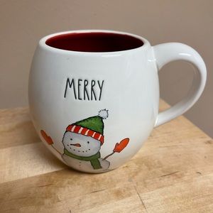 Rae Dunn Merry Snowman Christmas Holiday Mug